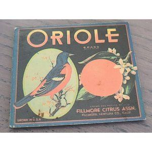 Oriole 1930's vintage fruit crate Refrigerator Magnet